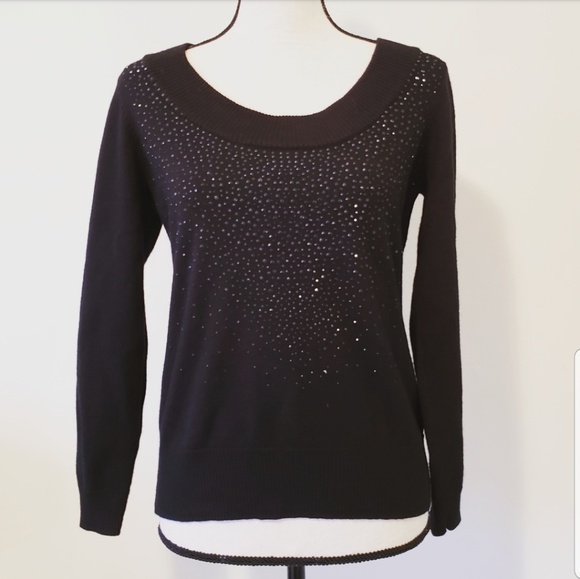 Calvin Klein Sweaters - 🍉 Calvin Klein Black Sparkle Wool Sweater